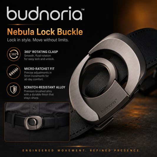 ⚙️ Budnoria™ OrbitLock Circular Belt Buckle