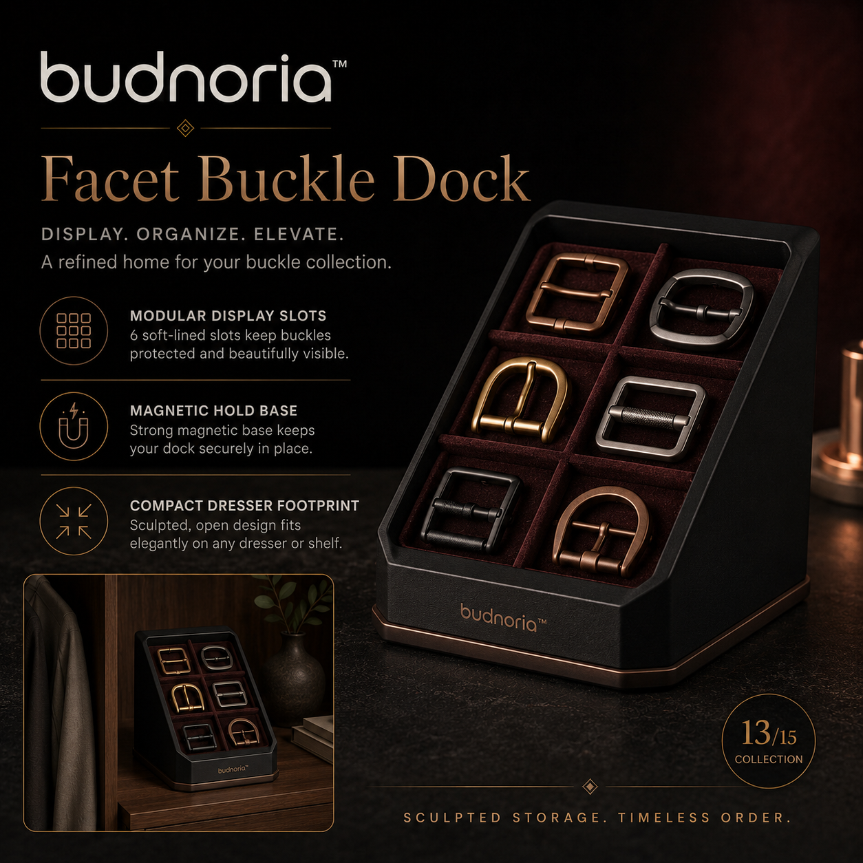 🧩 Budnoria™ Facet Buckle Deck
